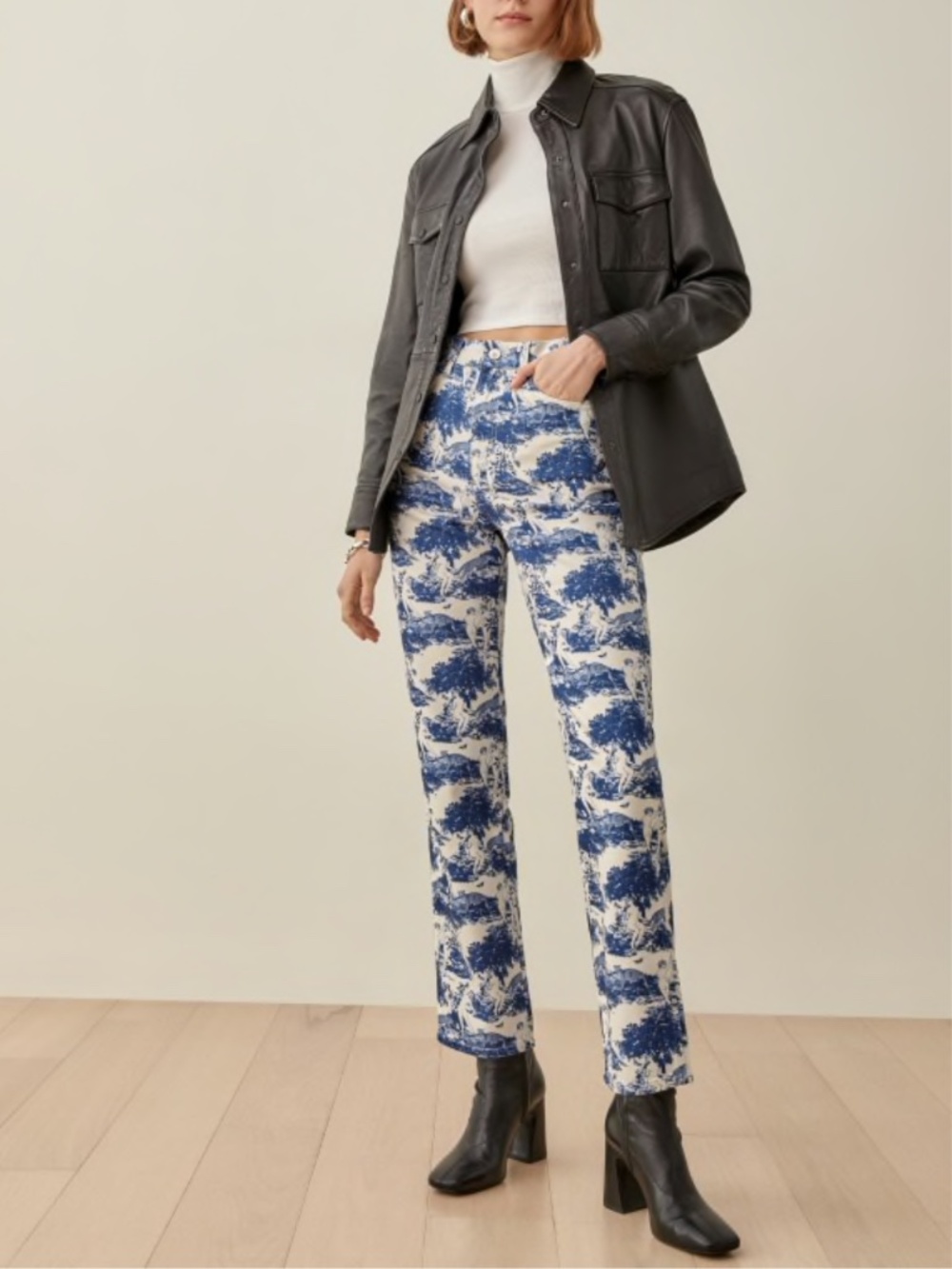 NEW Reformation Pastoral High Rise Straight Jeans 27 - Picture 7 of 16